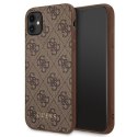 Guess 4G Metal Gold Logo - Etui iPhone 11 (brązowy)