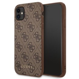 Guess 4G Metal Gold Logo - Etui iPhone 11 (brązowy)