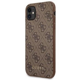 Guess 4G Metal Gold Logo - Etui iPhone 11 (brązowy)