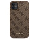 Guess 4G Metal Gold Logo - Etui iPhone 11 (brązowy)