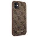 Guess 4G Metal Gold Logo - Etui iPhone 11 (brązowy)