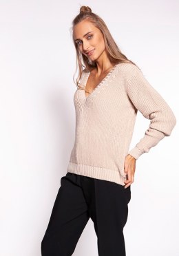 Sweter Damski Model SWE264 Beige - MKM MKM