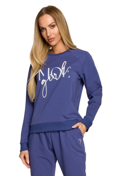 Bluza Damska Model MOE693 Indygo - Moe Moe