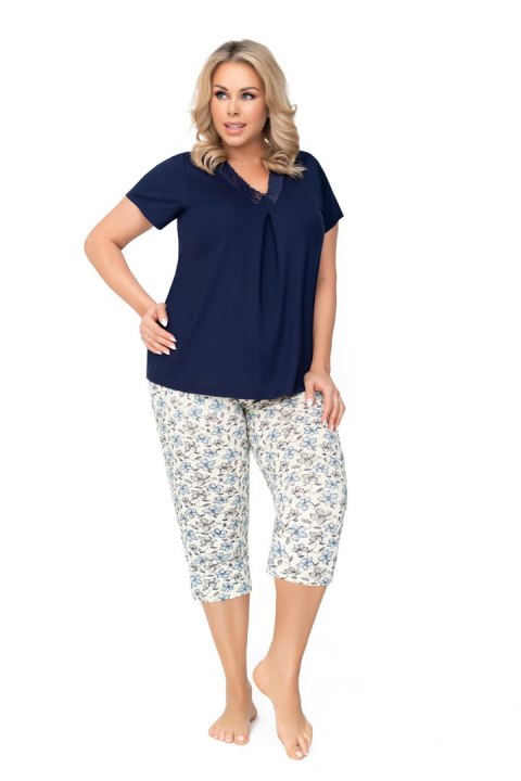 Piżama Damska Model Aria Plus Dark Blue - Donna Donna