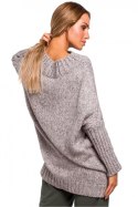 Sweter Damski Model MOE470 Grey - Moe Moe