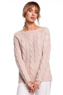 Sweter Damski Model MOE511 Powder Pink - Moe Moe