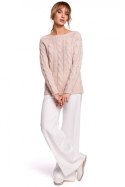 Sweter Damski Model MOE511 Powder Pink - Moe Moe