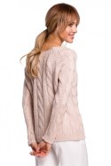 Sweter Damski Model MOE511 Powder Pink - Moe Moe