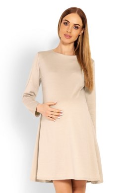 Sukienka Ciążowa Model 1359C Beige - PeeKaBoo PeeKaBoo