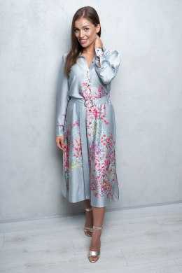 Sukienka Model Zahara Błękit Kwiaty - Jersa