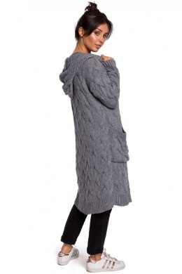 Sweter Kardigan Model BK033 Grey - BE Knit BE Knit