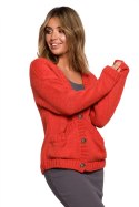 Sweter Kardigan Model BK074 Orange - BE Knit BE Knit