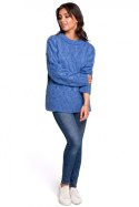 Sweter Damski Model BK038 Blue - BE Knit BE Knit