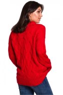 Sweter Damski Model BK038 Red - BE Knit BE Knit