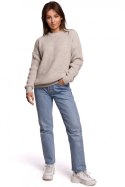 Sweter Damski Model BK052 Beige - BE Knit BE Knit