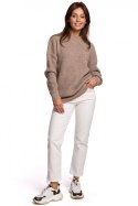 Sweter Damski Model BK052 Cappuccino - BE Knit BE Knit