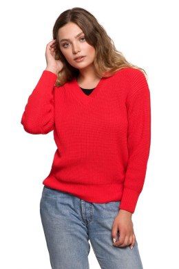 Sweter Damski Model BK075 Red - BE Knit BE Knit