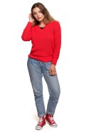 Sweter Damski Model BK075 Red - BE Knit BE Knit