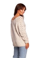 Sweter Damski Model BK090 Beige - BE Knit BE Knit