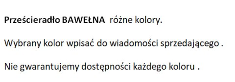 Prześcieradło BAWEŁNA- różne kolory - 80-90x200