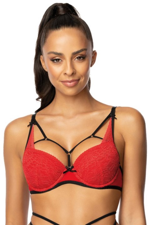 Biustonosz push up Biustonosz Push-up Model 3636/11 Loren Red/Black - Mat Mat