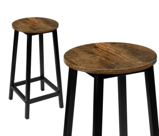 Krzesło barowe metalowe FLINT RUSTIC loft