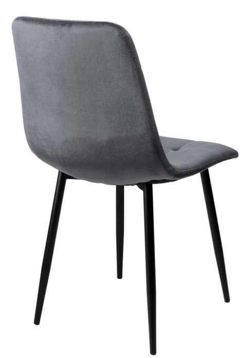 Krzesło aksamitne DENVER velvet Grafitowe