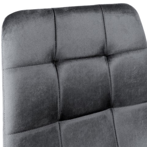 Krzesło aksamitne DENVER velvet Grafitowe