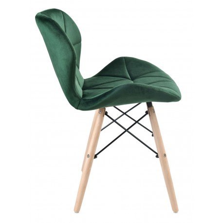 Krzesło aksamitne MURET VELVET DSW ciemnozielone