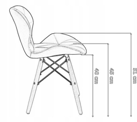 Krzesło aksamitne MURET VELVET DSW czarne