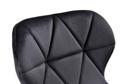 Krzesło aksamitne MURET VELVET DSW czarne