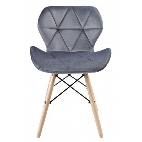 Krzesło aksamitne MURET VELVET DSW grafitowe