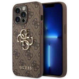 Guess 4G Big Metal Logo - Etui iPhone 14 Pro Max (brązowy)