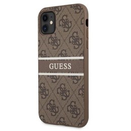 Guess 4G Printed Stripe - Etui iPhone 11 (brązowy)