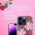 Rifle Paper Clear - Etui iPhone 14 Pro zdobione złotem (Rose Garden)