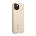 Guess Saffiano Triangle Logo Case - Etui iPhone 14 (beżowy)