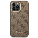 Guess 4G Metal Camera Outline Case - Etui iPhone 14 Pro (Brązowy)