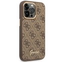 Guess 4G Metal Camera Outline Case - Etui iPhone 14 Pro (Brązowy)