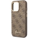 Guess 4G Metal Camera Outline Case - Etui iPhone 14 Pro (Brązowy)