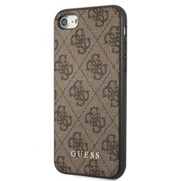 Guess 4G Metal Gold Logo - Etui iPhone SE 2022 / SE 2020 / 8 / 7 (brązowy)