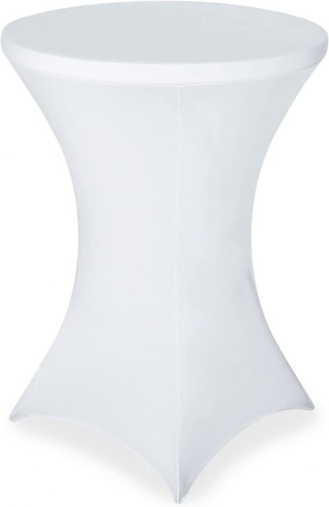 Pokrowiec stolika koktajlowego 80 cm biały