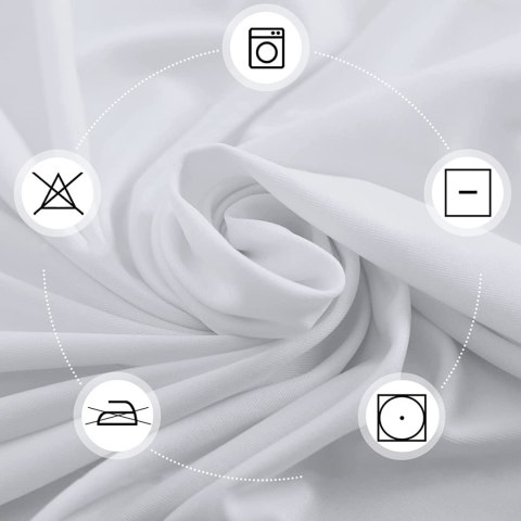 Pokrowiec stolika koktajlowego 80 cm biały