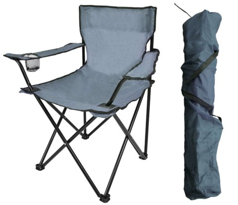 Krzesło wędkarskie HUGO składane szare