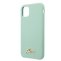 Guess Silicone Vintage - Etui iPhone 11 Pro Max (zielony)