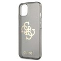 Guess Glitter 4G Big Logo - Etui iPhone 13 mini (czarny)