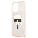 Karl Lagerfeld Karl's Head Glitter - Etui iPhone 13 Pro (złoty)