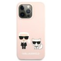 Karl Lagerfeld Slilicone Karl & Choupette - Etui iPhone 13 Pro (różowy)