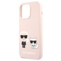 Karl Lagerfeld Slilicone Karl & Choupette - Etui iPhone 13 Pro (różowy)