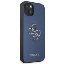 Guess Saffiano 4G Big Silver Logo - Etui iPhone 13 mini (niebieski)