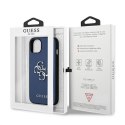 Guess Saffiano 4G Big Silver Logo - Etui iPhone 13 mini (niebieski)